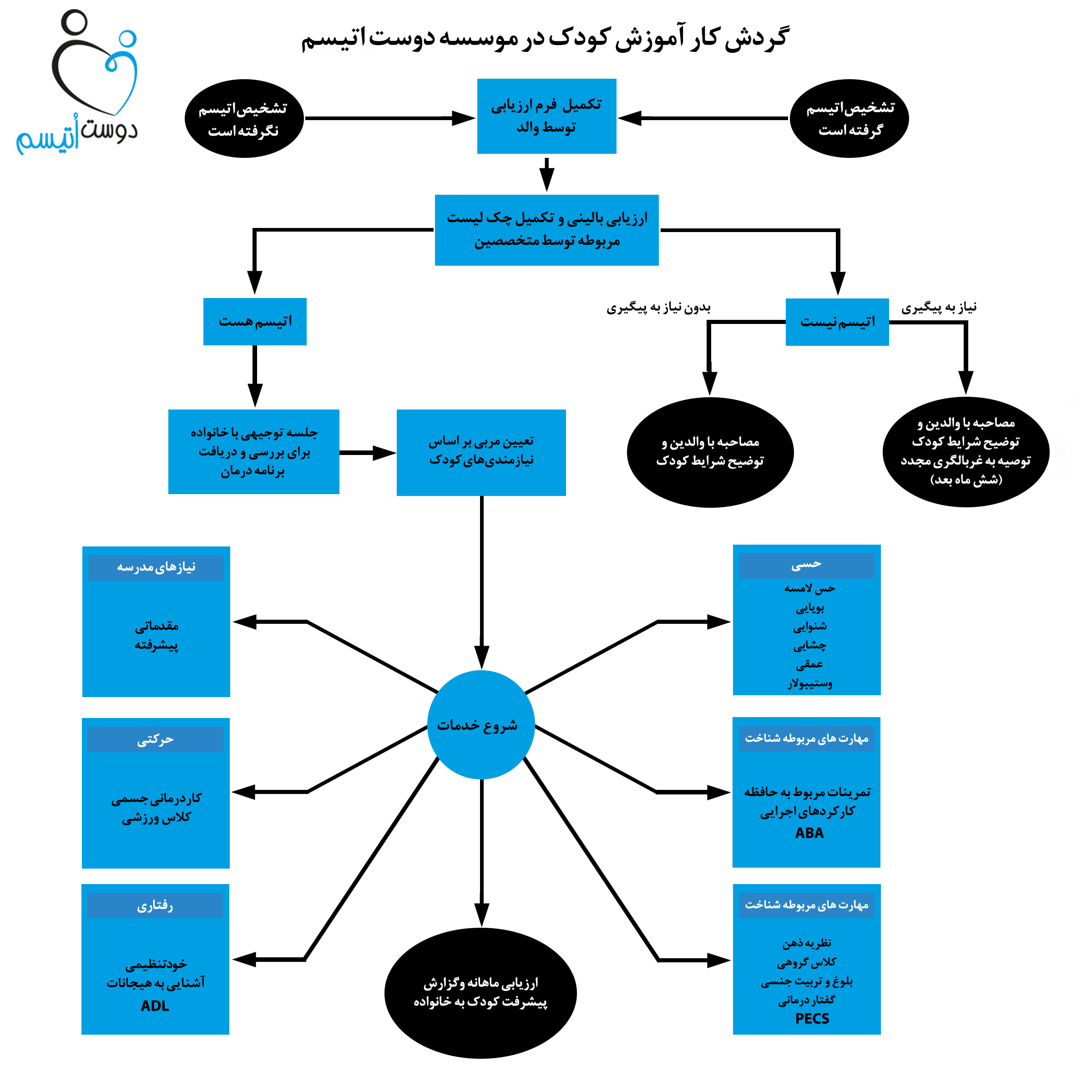 فلوچارت دوست اتیسم